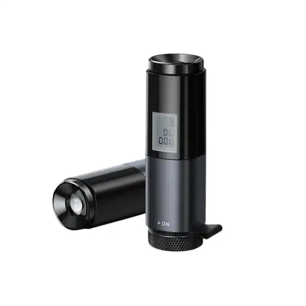 Expediere rapidă Tester digital de alcool portabil 8 x 2,5 x 2 cm Mic analizor de respirație ecran LED USB-C Trei indicatoare colorate Detector de conducere