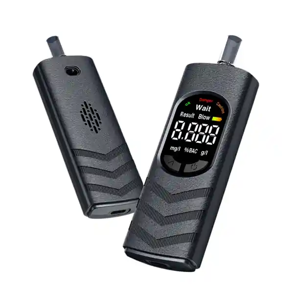 Premium Tester de alcool digital portabil Analyzator mic de respirație USB-C Rezultate rapide Detector pentru conducerea sub influența alcoolului Design compact