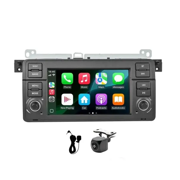 Autoradio BMW E46 M3 318 320 325 330 335 Rover 75 Coupe 7" ecran multimedia GPS navigatie DSP CarPlay Android Auto 2G 32G camera Plată securizată