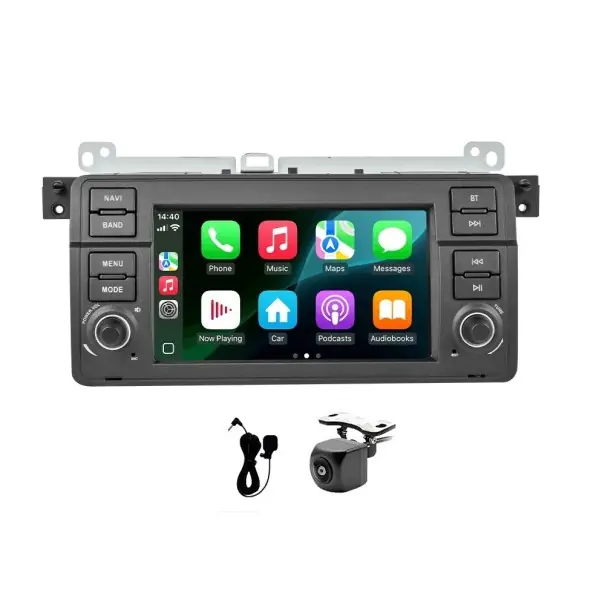 Autoradio BMW E46 M3 318 320 325 330 335 Rover 75 GPS DSP Ecran Multimediu CarPlay Android Auto 1G 32G Stereo Cu Cameră Bestseller