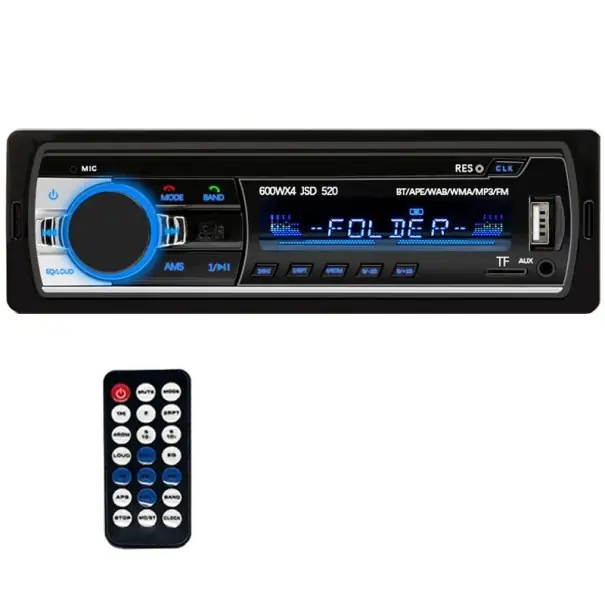 Autoradio Hippcron 1DIN Bluetooth FM MP3 USB AUX 12V stereo multimedia player digital cu telecomandă pentru mașină Expediere rapidă