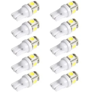 Bec auto LED alb - 10 bucăți Ieftin