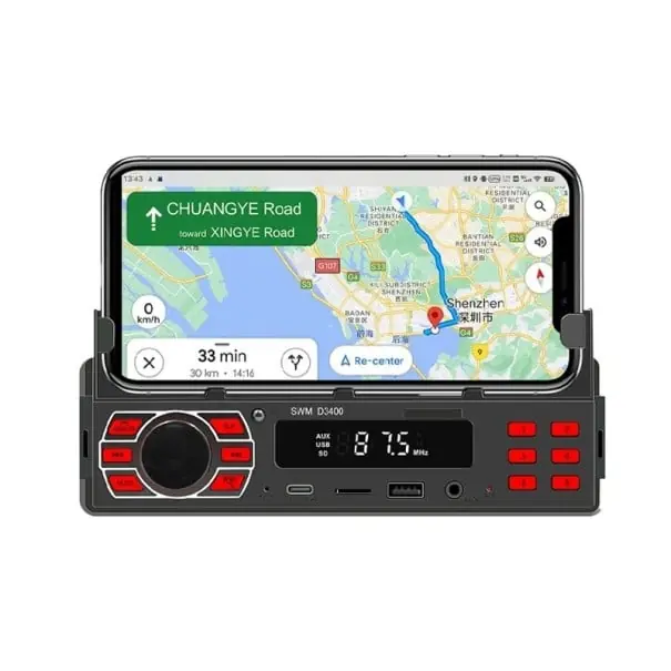 Transport gratuit BQCC 1DIN MP3 autoradio FM Bluetooth USB TF AUX stereo player cu suport pentru telefon dual USB 7 culori de iluminare D3400 RC