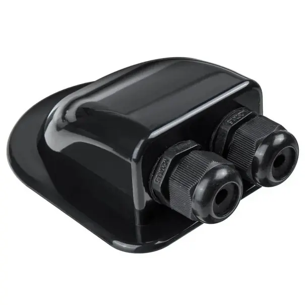 Reducere extra Intrare dublă pentru trecerea cablurilor Panou solar Intrare pe acoperiș Suport pentru cabluri Autovehicul Rulota Yacht Auto Alb 11,2x9x4,2cm