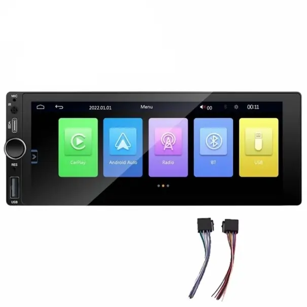 Livrare expres IPS 6,9" 1Din autoradio CarPlay Android Auto MP5 player multimedia ecran tactil stereo universal USB Bluetooth