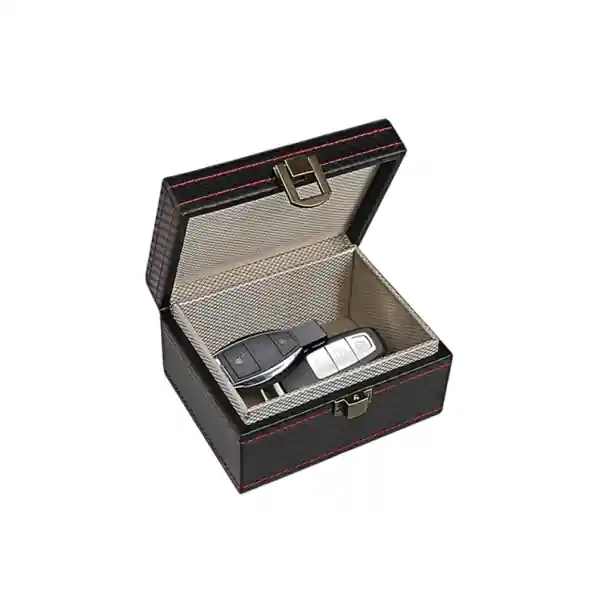 Cutie pentru blocarea semnalului cheilor auto 11,5 x 9 x 6,2 cm, culoare neagră, viscoză pentru protecție împotriva furtului semnalului Ieftin
