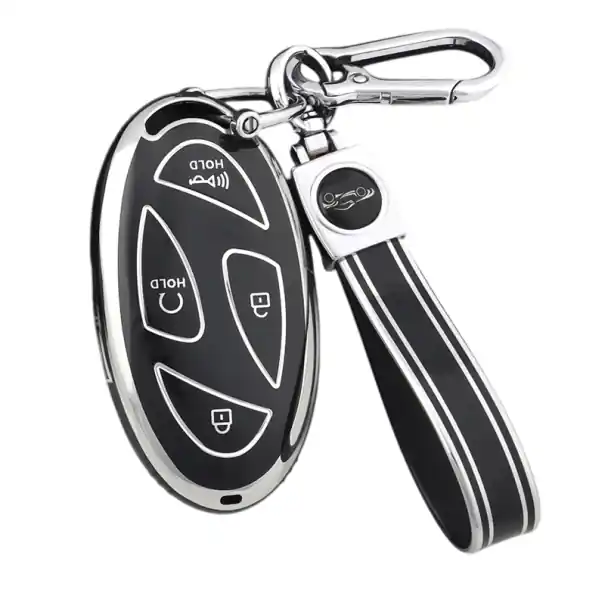 Husă TPU pentru cheie la distanță cu 5 butoane și breloc pentru Hyundai IONIQ 6, Grand Prix GN7, Kona Livrare rapidă