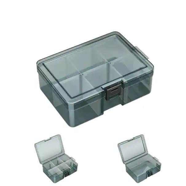 Cel mai bun preț Cutie din plastic pentru șuruburi 6 compartimente 16.4 x 11.8 x 6 cm Cutie de depozitare pentru unelte Componente Burghie Electronică