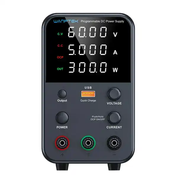 Sursă de alimentare de laborator gri 60V 5A 300W mini sursă de alimentare DC cu afișaj LED reglare tensiune USB-A USB-C memorie M1 M2 M3 OVP OCP Livrare gratuită