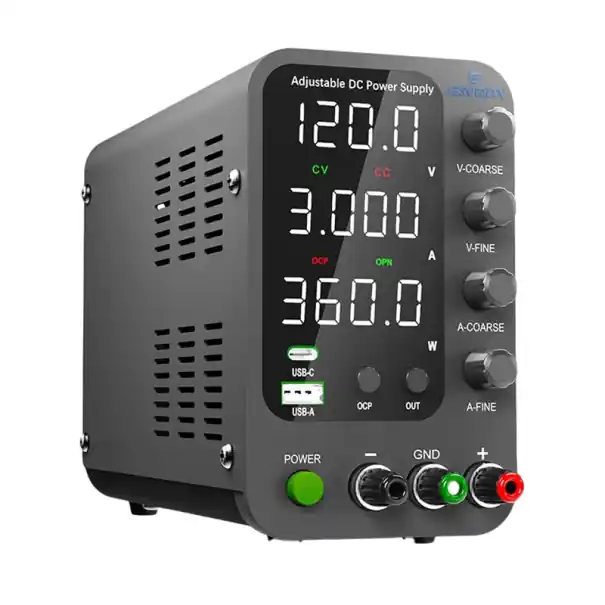 Retur gratuit Sursă de alimentare de laborator 360W 120V 3A ștecăr UE Encoder cu afișaj LED USB-A USB-C 20W OCP OPN buton ON/OFF ieșire reglabilă 220V