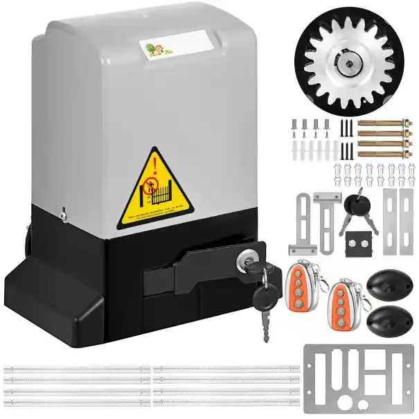 Mai ieftin Acționare electrică pentru poartă glisantă 600 kg sistem de rafturi 220V 370W gri negru automat pentru porți glisante de până la 12 m
