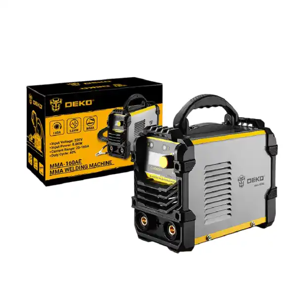 Preț redus Mașină de sudură electrică 220V MMA invertor compactă, sudor negru-galben pentru atelierul de acasă și repararea construcțiilor metalice