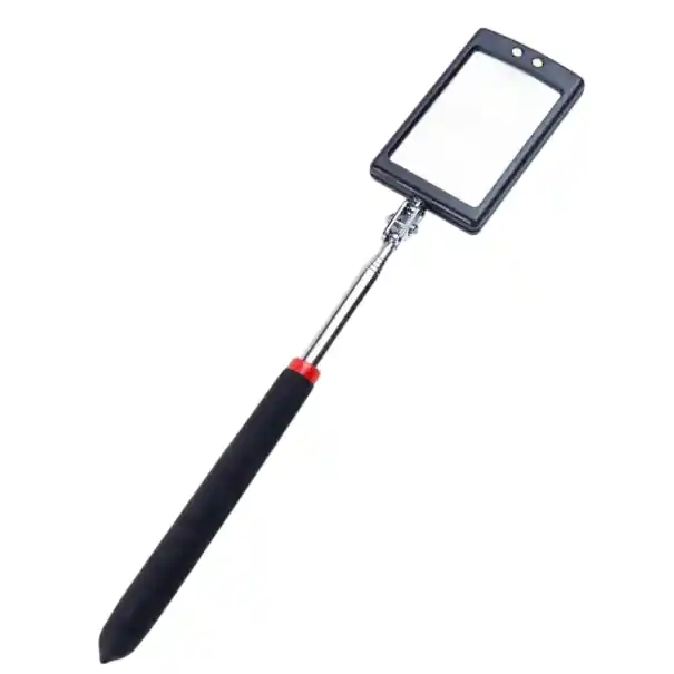 Preferatul clienților Oglindă telescopică de control dreptunghiulară 64 x 42 mm Interval 29,5–73 cm iluminare LED instrument de inspecție