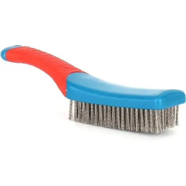 Ieftin Perie din sârmă din oțel inoxidabil cu mâner din plastic Perie de curățare durabilă pentru rugină, vopsea și suduri Perie de sârmă pentru suprafețe metalice și locuri greu accesibile