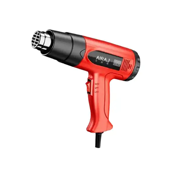 Cumpără online Pistol cu aer cald cu afișaj LCD 220V 2500W Pistol cu aer cald cu 4 atașamente Aparat de sudura 24 x 18,3 cm