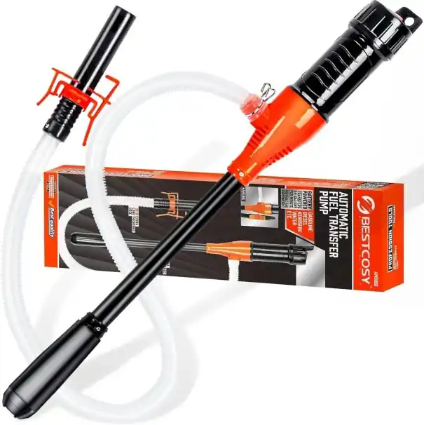Lichidare de stoc Pompă electrică de ulei cu clips pentru transferul lichidelor din plastic compatibilă cu 2xD baterii pentru atelier, garaj, utilizare casnică