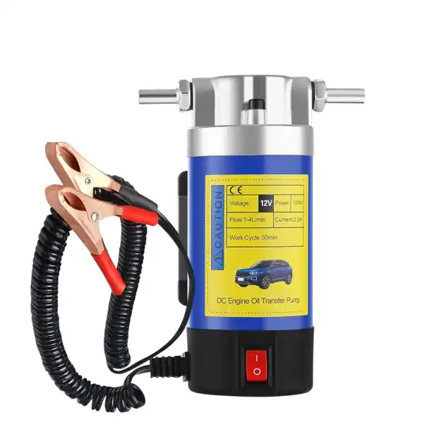Preț redus Pompă portabilă pentru ulei 12 V Debit 1–4 l/min Design metalic Transfer electric de ulei Pentru vehicule atelier