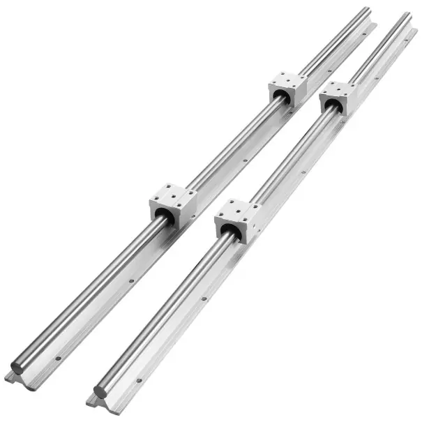 Șine de ghidare liniară SBR16 set 800 mm 2 șine și 4 blocuri de rulare dimensiuni 800 x 80 x 32,2 mm argintii pentru deplasare Cel mai vândut