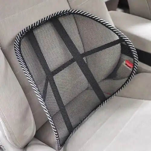 Spătar din plasă 38x40 cm pentru scaun de birou și mașină, ranforsare ergonomică cu funcție de masaj și ventilație Preț promoțional