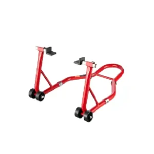 Stând de motocicletă pentru roata din spate, capacitate 385 kg, dimensiuni 770 x 540 x 350 mm, roșu, pentru service și întreținere Bestseller