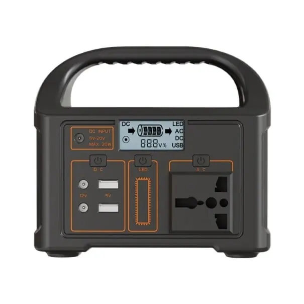 Ofertă Stație de încărcare portabilă 24000 mAh LiFePO4 76.8Wh cu lumină LED 4 moduri ieșiri AC/DC/USB Generator de curent de urgență Camping ștecher UE