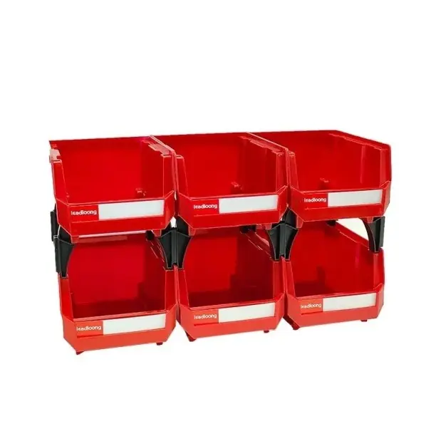 Bestseller Set de 6 bucăți cutie din plastic stivuită 13x10x8 cm cutie de depozitare pentru șuruburi atelier jucării birou organizator cu accesorii
