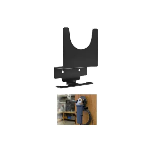 Suport de perete pentru polizor unghiular Suport metalic cu cârlig pentru cablu și raft pentru discuri Set de montare cu șuruburi și dibluri Atelier Garaj Expediere rapidă