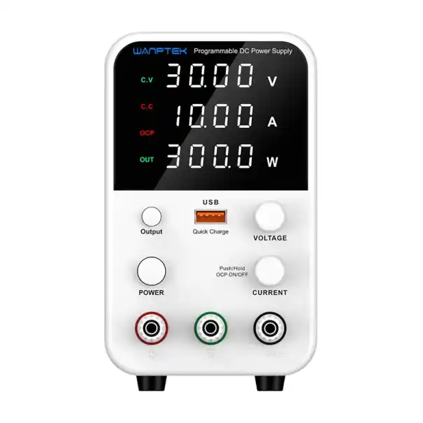 Sursă de alimentare de laborator 30V 10A 300W Mini sursă de alimentare reglabilă DC cu afișaj LED USB-C USB-A încărcare rapidă OVP OCP Bestseller