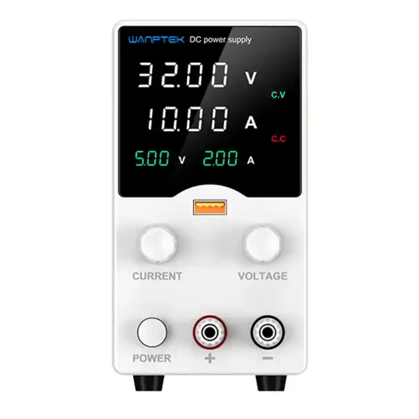 Reducere Sursă de alimentare de laborator 32V 10A 320W USB-A USB-C afișaj LED encoder memorie M1 M2 M3 OVP OCP Mini sursă de alimentare DC cu zgomot redus, ventilator de răcire