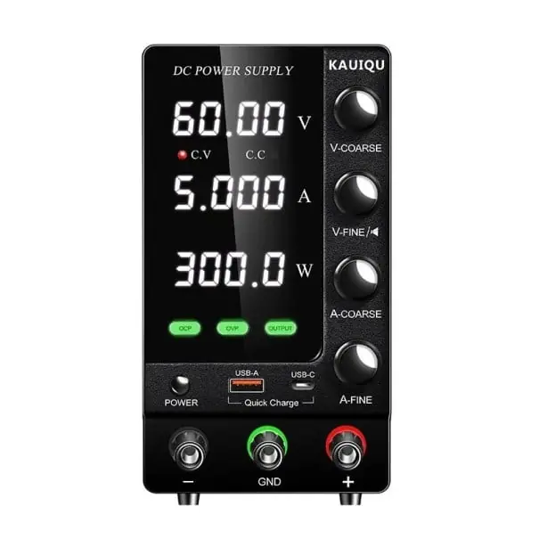 Sursă de alimentare de laborator 60V 5A 300W OCP OVP USB-A USB-C afișaj LED comutator de ieșire LiFePO4 încărcare detectare supracurent răcire sursă de alimentare DC Ofertă de sezon