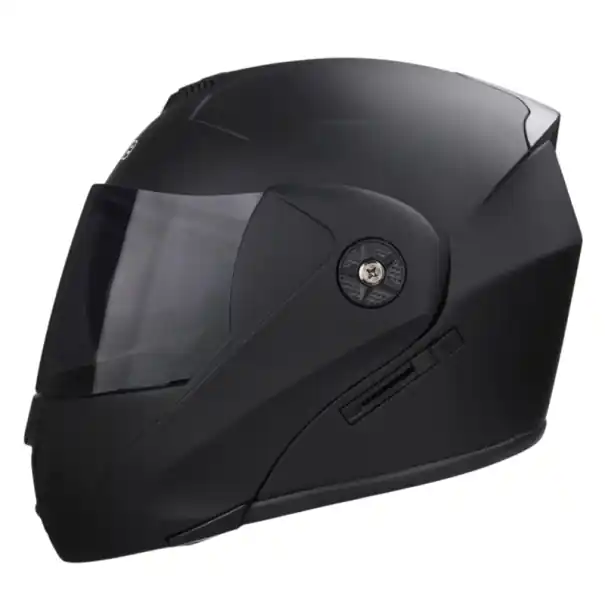Cască de motocicletă rabatabilă cu vizor dublu, sticlă exterioară întunecată, parasolară interioară, Cască de protecție pentru motociclete pentru bărbați și femei Retur ușor