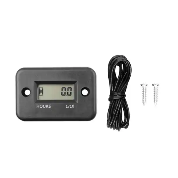 Reducere Contor de ore pentru motocicletă LCD digital, impermeabil, contor de ore pentru motocicletă, monitorizarea duratei de viață a motorului, ore de întreținere a vehiculului