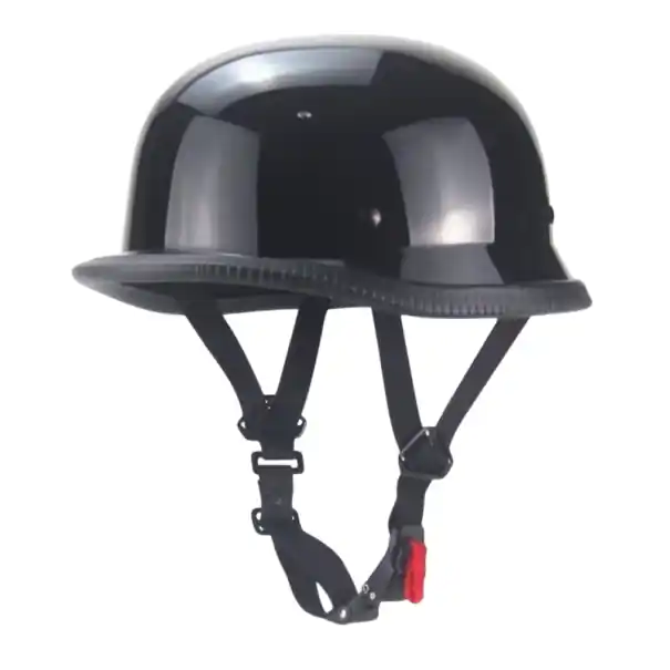 Nu rata Cască de motocicletă retro clasică neagră Cască de motocicletă deschisă cu design vintage Cască de moto elegantă pentru scuter și elicopter
