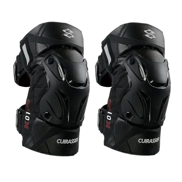 Cumpărături sigure Genunchiere pentru motociclete cu elemente reflectorizante, reglabile, pentru curse MX, pentru motocross, cu curele duble cu velcro
