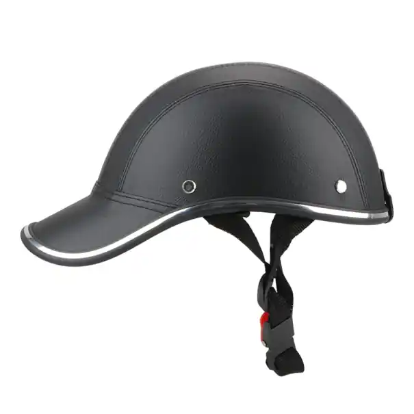 Livrare rapidă Semi cască de motocicletă neagră cu vizor Cască elegantă pentru motocicliști Circumferință reglabilă 55-62 cm Cască de protecție pentru motociclete deschisă