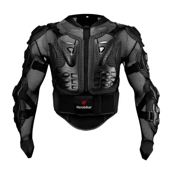 Vezi acum Jachetă moto unisex cu protecție completă pentru spate, piept, coate și umeri Enduro Motocross Racing Plasă Lycra Plastic Curea lombară