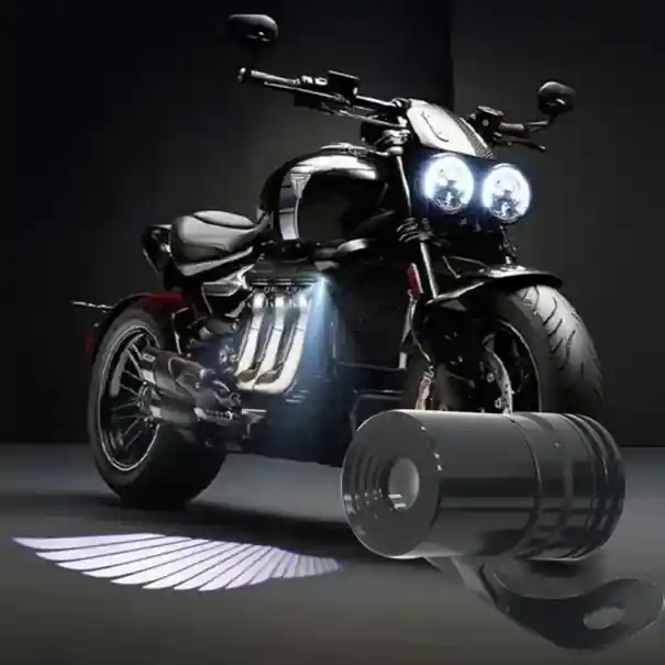 Cumpără online 2 buc Proiectoare LED pentru motociclete, 20x33mm, aripi de înger, intrare 8-30V 3W IP67, lumini de bun venit, iluminare cu efect decorativ