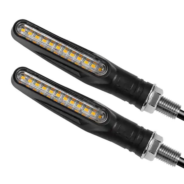 Nu rata 2 buc Semnalizare LED pentru motociclete, 12 LED-uri, 12V, semnalizatoare universale impermeabile 8,7 x 1,9 x 2,4 cm, pentru motociclete, scutere, ATV-uri