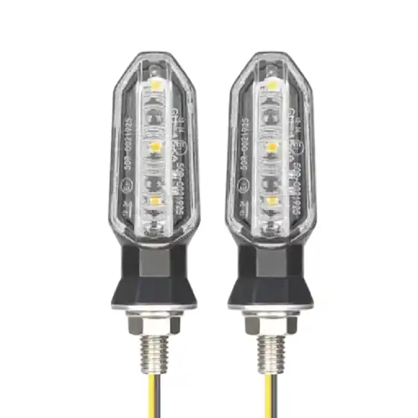 2 buc Semnalizatoare LED pentru motocicletă, 8 mm, 12 V, IP67, mini semnalizatoare, carcasă ABS și PC, lumină impermeabilă pentru motocicletă, 7,8 x 2,2 cm, cu șurub Reducere de preț