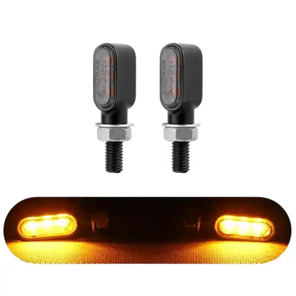 Discount 2 buc semnalizatoare LED pentru motociclete, 3 diode, semnalizatoare DC 12V cu șurub de 8 mm, semnalizatoare universale pentru scutere, motociclete, ATV-uri