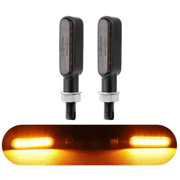 Livrare gratuită 2 buc semnalizatoare pentru motociclete, 6 LED-uri DC 12V, semnalizatoare universale cu filet de 8 mm, pentru motociclete, scutere, ATV-uri