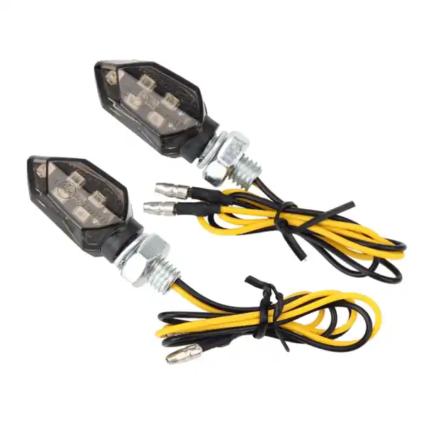 Nu rata 2 buc semnalizatoare pentru motociclete, semnalizatoare LED de 5 x 1,8 cm, 12V, impermeabile IP65, semnalizatoare din plastic, filet de 8 mm, semnalizatoare universale pentru motociclete, negre