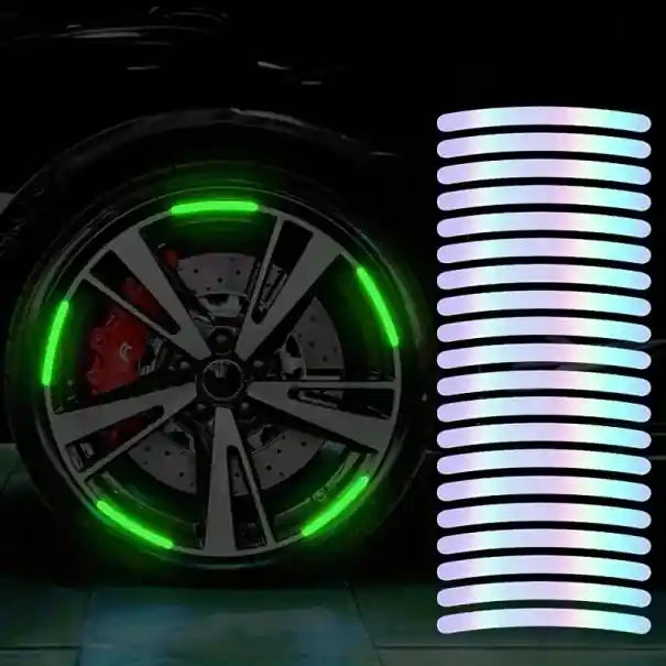 Doar azi 20 buc autocolante reflectorizante pentru biciclete, 9 x 7 cm, autocolante pentru lumini de siguranță pentru mașină și motocicletă, vizibilitate pe întuneric, mers pe timp de noapte