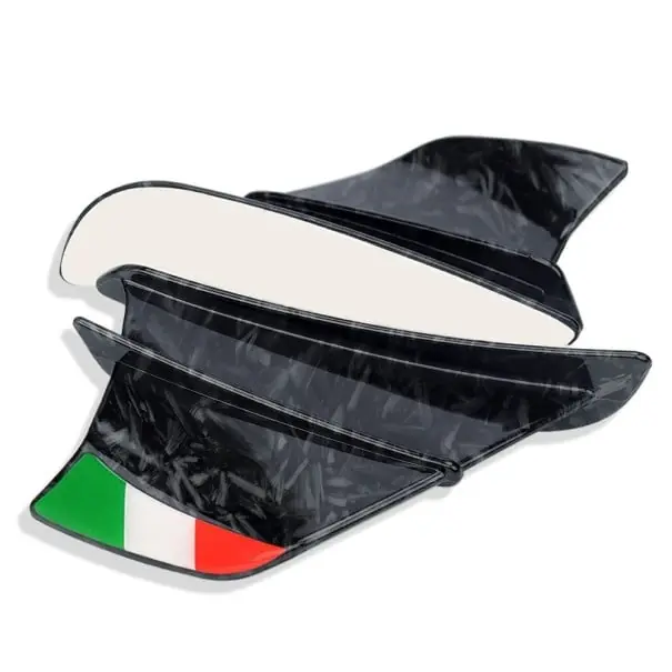 Aripi aerodinamice universale pentru carenajul motocicletei 17,7 x 9,5 cm spoilere laterale aspect carbon forjat montaj autocolant plastic rigid Reducere