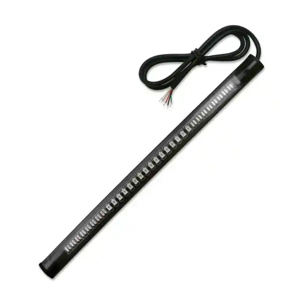 Bandă LED pentru motocicletă 20 x 1,4 cm Bandă luminoasă flexibilă impermeabilă 32 LED-uri semnalizatoare roșii 16 LED-uri portocalii Accesoriu de siguranță Retur ușor