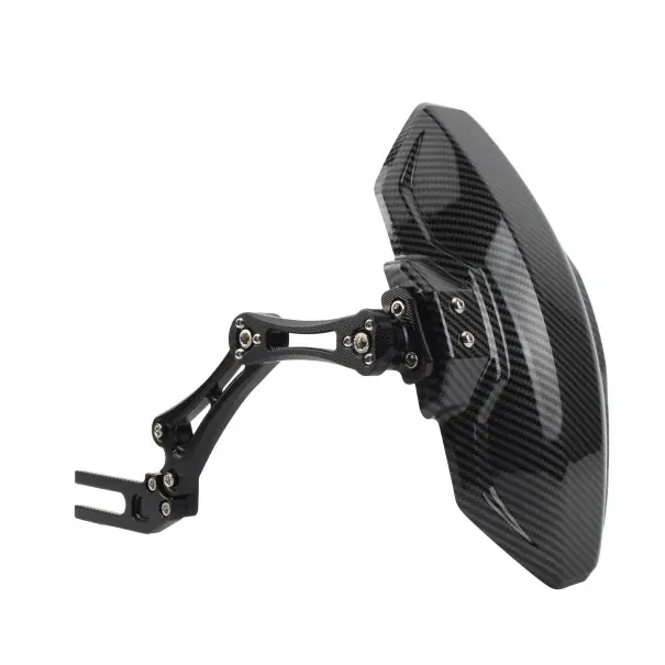 Noutate Blatnic pentru motocicletă 193 x 160 mm Blatnic din spate Protecție împotriva noroiului și murdăriei pentru drum și teren Aspect din carbon negru