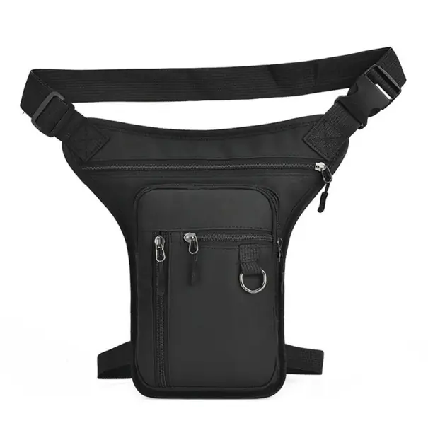 Cumpără acum Borsetă bărbătească din PU și poliester 31×18×2 cm, geantă de umăr crossbody, geantă de șold pentru motocicletă, geantă pentru telefon, geantă de coapsă bărbătească