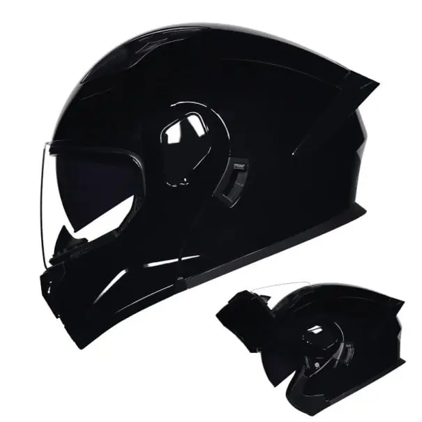 Casca de motocicletă integrală unisex cu fața completă ABS+PC, de culoare uniformă, pentru protecție rutieră Premium