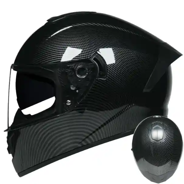 Ieftin Cască de motocicletă neagră rabatabilă pentru iarnă Cască izolată cu vizieră dublă Carcasă de protecție ABS Cască de motocicletă sigură