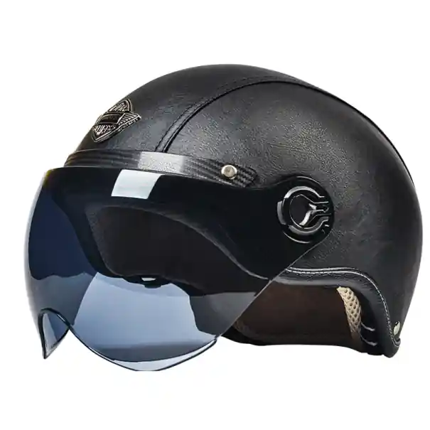 Vezi acum Cască de motocicletă retro de vară cu vizor rabatabil 55–62 cm Material ABS Plexiglass întunecat Cască deschisă elegantă pentru scuter și motocicletă